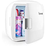 AstroAI Mini Fridge 9 Liter/12 Can AC/DC Portable Thermoelectric Cooler and Warmer for Skincare, Foods, Drinks,Bedroom, White